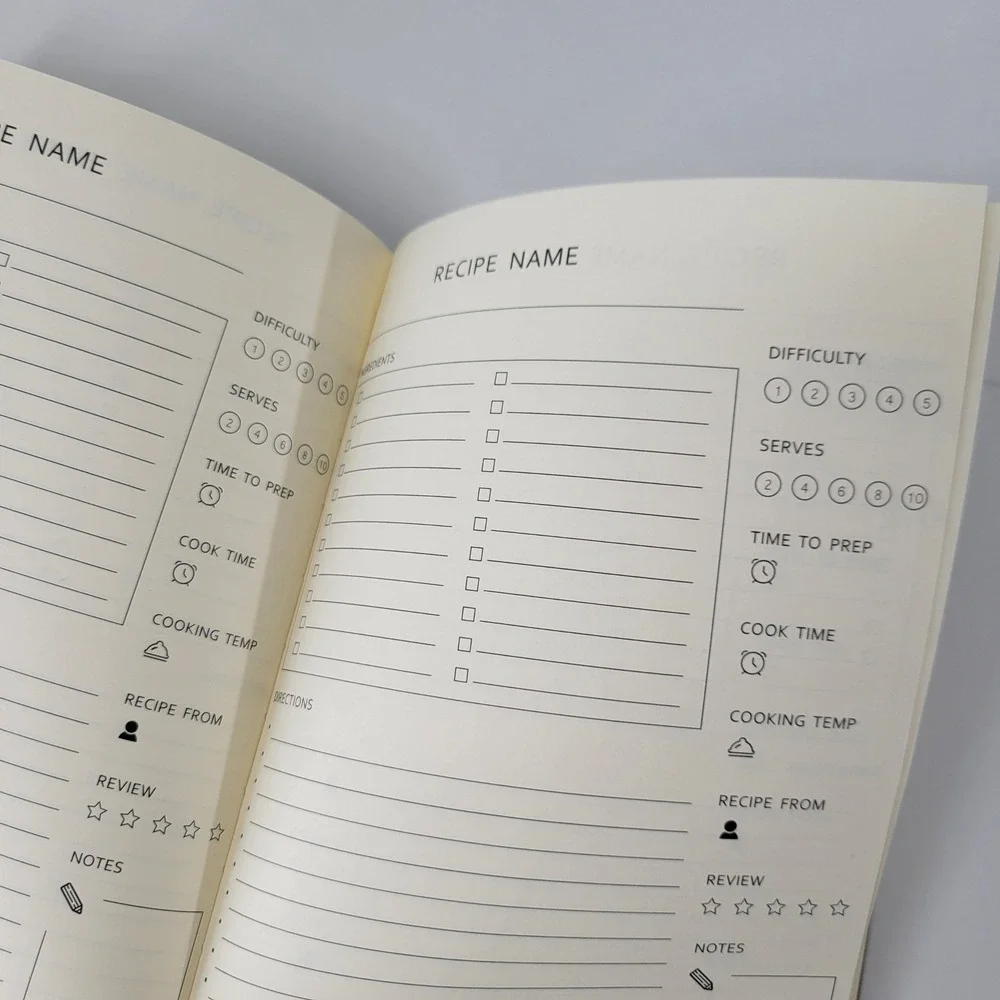 Elegant Gold‎ Script Recipes Journal Hardcover Recipe Book